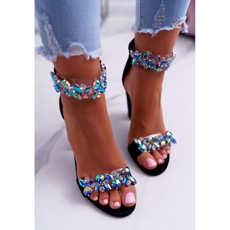 Lu Boo sorte sandaler Rhinestones ruskind Lambada 2