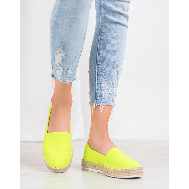 Small Swan Tekstil Espadrilles grøn gul 1