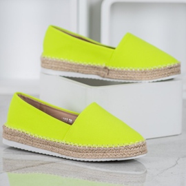 Small Swan Tekstil Espadrilles grøn gul 2