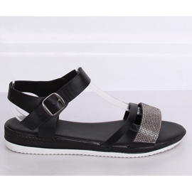 Sorte damesandaler D-118 Sort 2