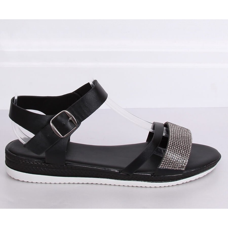 Sorte damesandaler D-118 Sort 2