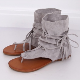 Grå flip-flops med overdel SL1010P Grå 1