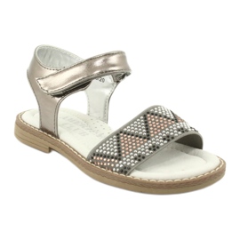 American Club GC08/20 Metalliske sandaler i tin til piger sølv 1