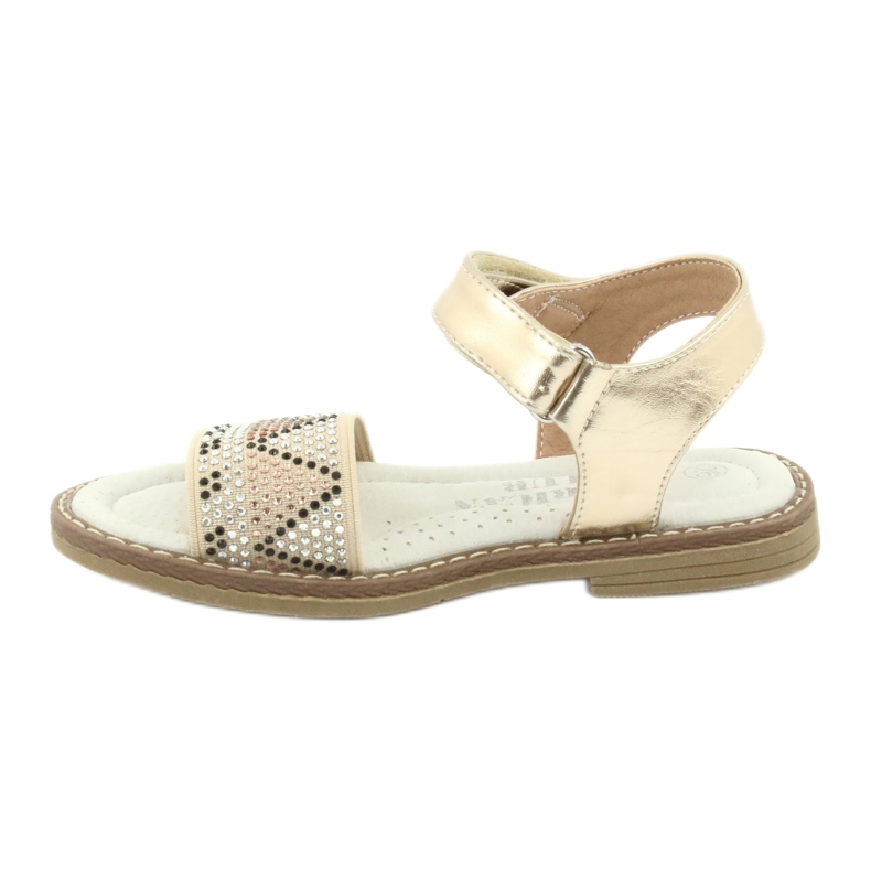 American Club Pigeres guld sandaler med paljetter læderindsats GC08/20 gylden 2
