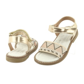 American Club Pigeres guld sandaler med paljetter læderindsats GC08/20 gylden 4
