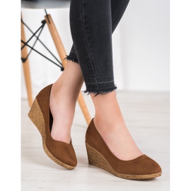 Goodin Suede Wedge Pumps brun 2
