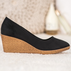 Goodin Suede Wedge Pumps sort 2