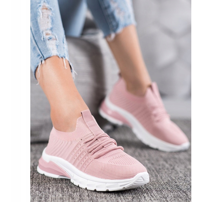 Bella Paris Openwork sneakers lyserød 1