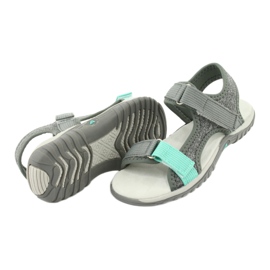 Sandaler med en American Club RL24 / 20 læderindsats grå grøn 3
