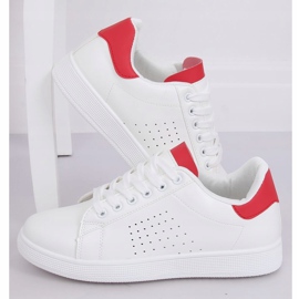 Kvinders hvide og røde sneakers LV101P Rød 1