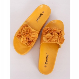 Højsålede sandaler CK148P Gul orange 1