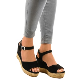 Sorte espadrilles kile sandaler 9R195 1