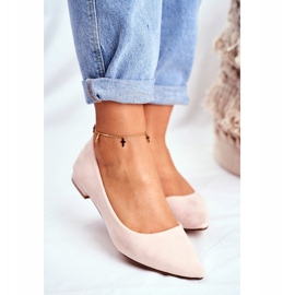 EVE Ballerinas til kvinder i Spitz -ruskind Beige Westley 2