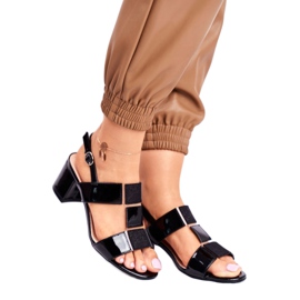 Lavhælede sandaler Sergio Leone SK910 sort 1