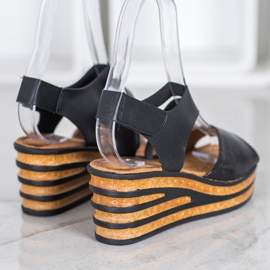Goodin Moderigtige sandaler med velcro sort 2