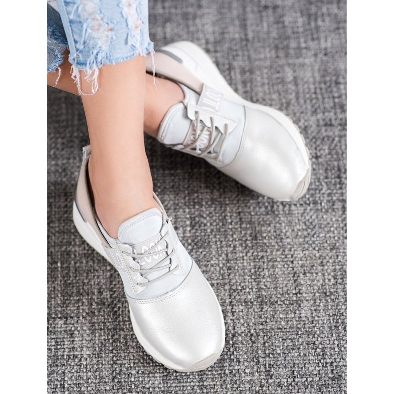 Se VINCEZA læder sneakers grå 2