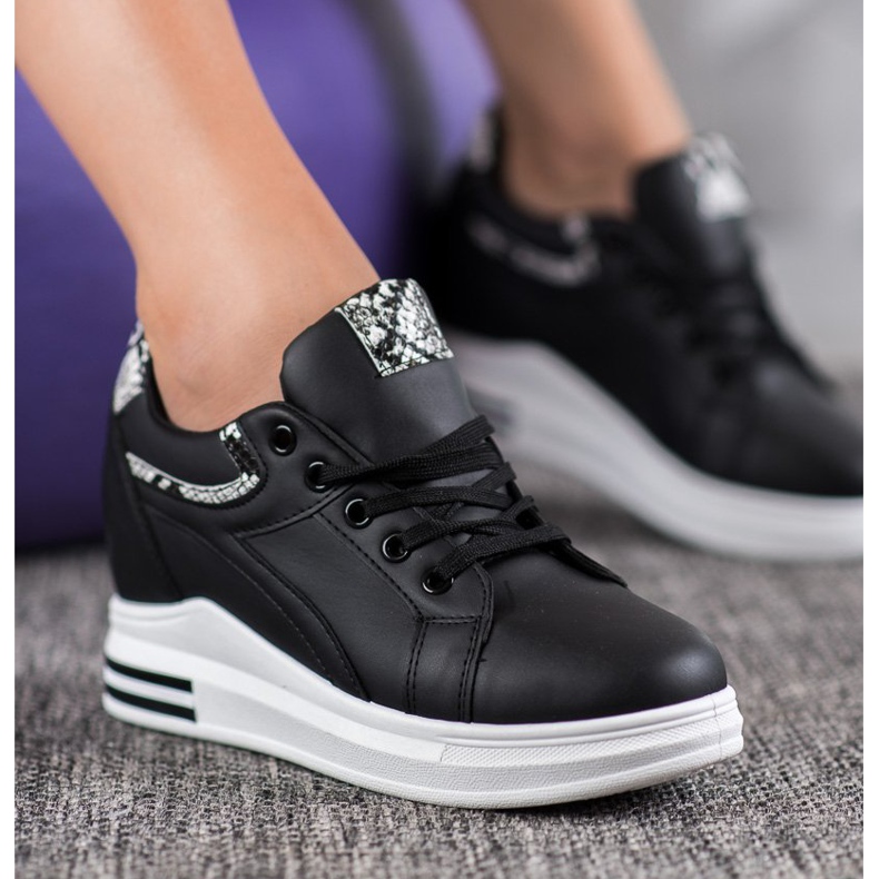 Lovery Wedge Sneakers sort 1