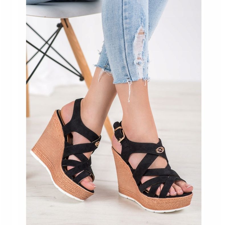 Comer Mode kile sandaler sort 2