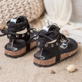 Seastar Bindede sandaler med flip-flops sort 1
