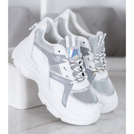 Sweet Shoes Bindede sneakers hvid grå 1