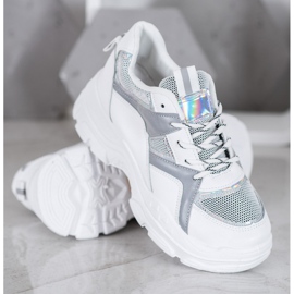 Sweet Shoes Bindede sneakers hvid grå 2