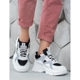 Sweet Shoes Bindede sneakers hvid sort 1