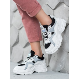 Sweet Shoes Bindede sneakers hvid sort 2