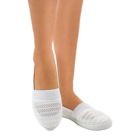 Hvide CB1711-9 openwork slip-on sneakers 1