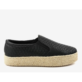 Sort slip-on espadriller 6140 2