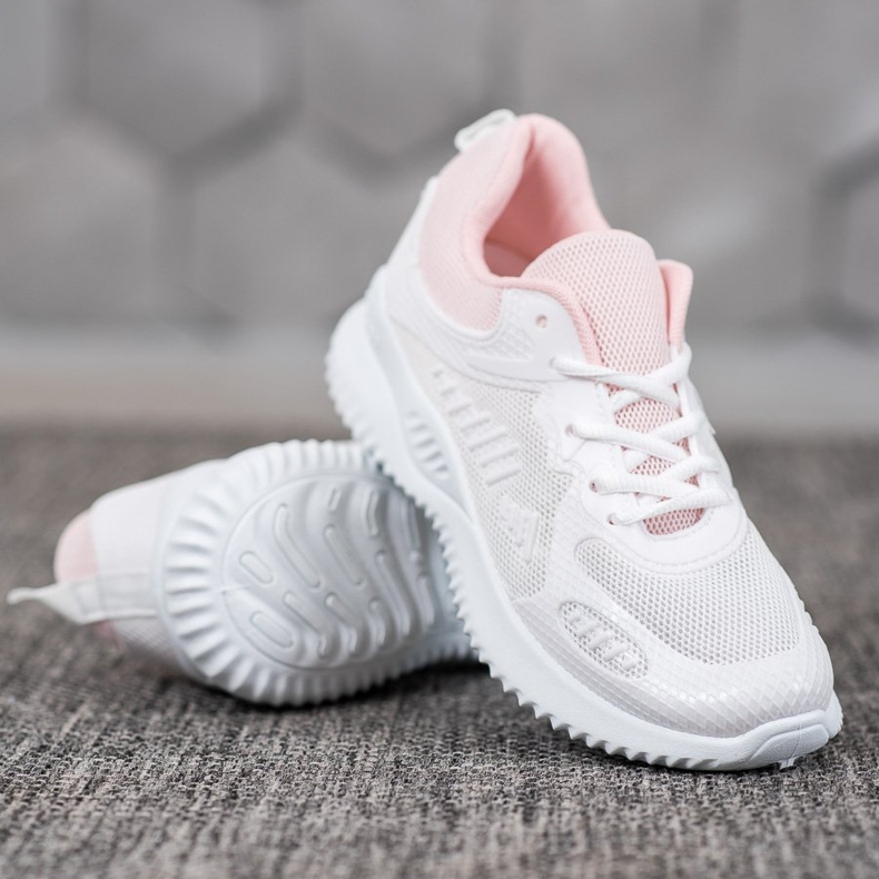 SHELOVET Sneakers med mesh hvid 1