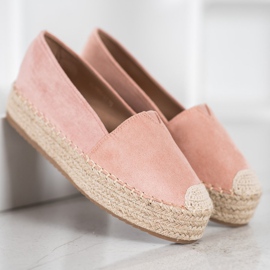 SHELOVET Espadrilles på platformen lyserød 2