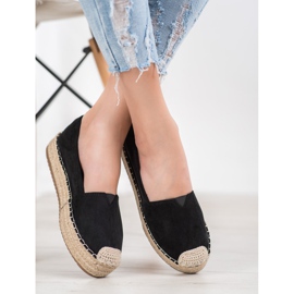 SHELOVET Espadrilles på platformen sort 1