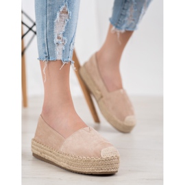 SHELOVET Espadrilles på platformen brun 1
