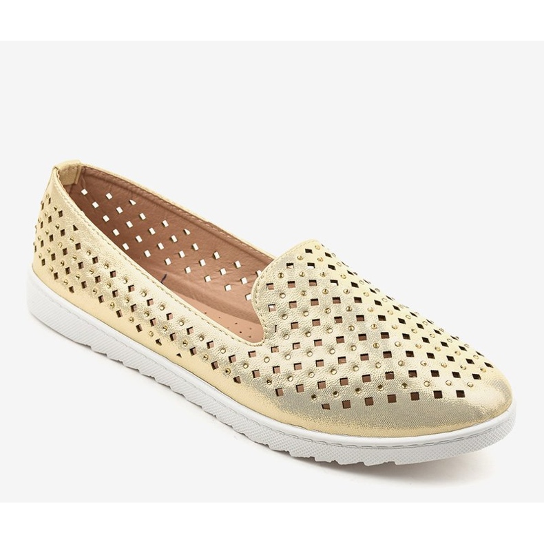 Guld openwork sneakers DY-08 gylden 1