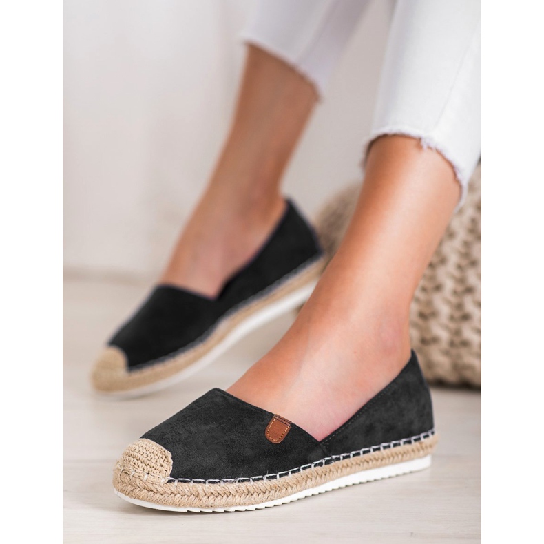 SHELOVET Klassiske Espadriller sort 1
