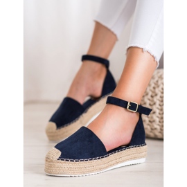 SHELOVET Åbent Espadrilles blå 1