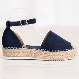 SHELOVET Åbent Espadrilles blå 2