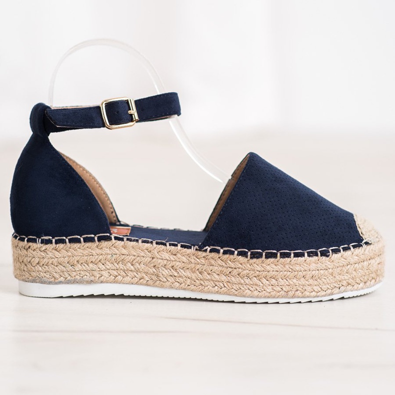 SHELOVET Åbent Espadrilles blå 2