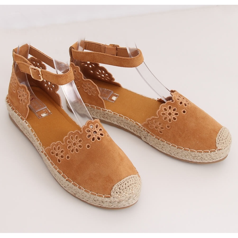 Espadrilles åbent kamel JH119 Camel brun 1