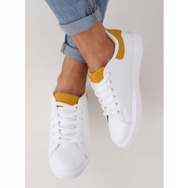 Hvide kvinders sneakers LA85P Gul 2