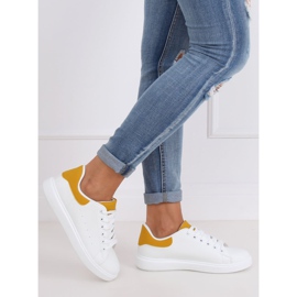 Hvide kvinders sneakers LA85P Gul 1