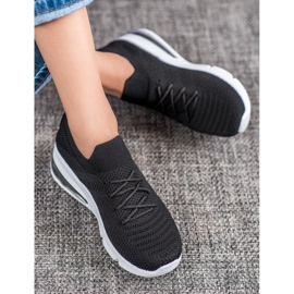 SHELOVET Tekstil sorte sneakers 1