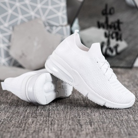 SHELOVET Hvide sneakers i tekstil 3