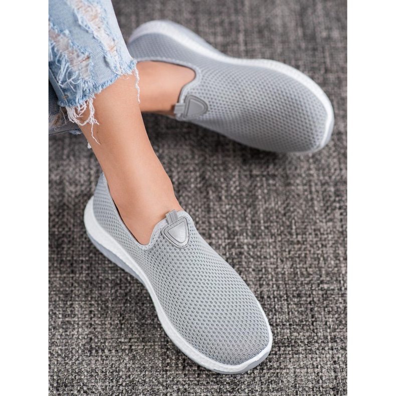 Renda Openwork Slipons på platformen grå 1