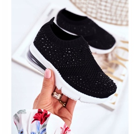 FRROCK Sort Linda børns sportssko med cubic zirconia 2