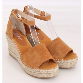 Espadrilles på en kile kamel TU147 kamel brun 1