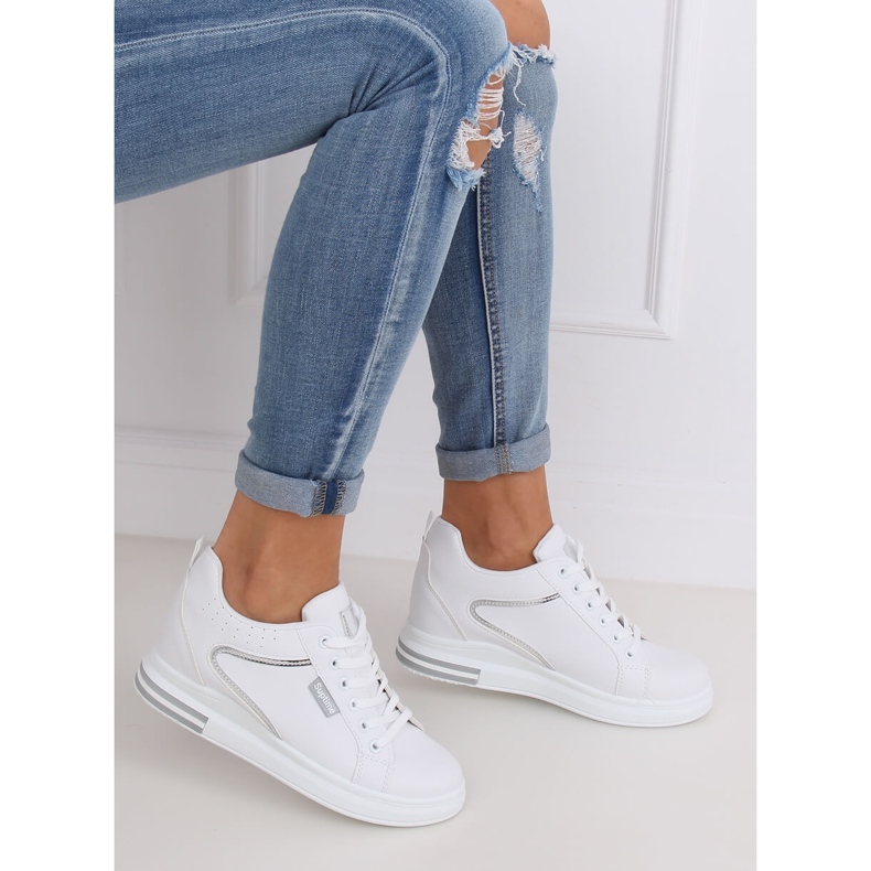 Hvide NB337 sølv kile sneakers 1