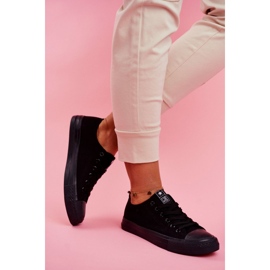 Dame Sneakers Lavt materiale Sort Ecoma 2