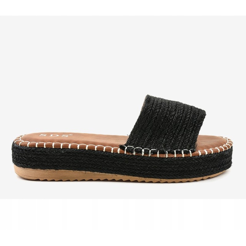 Sorte espadrilletøfler 7970-PL 2