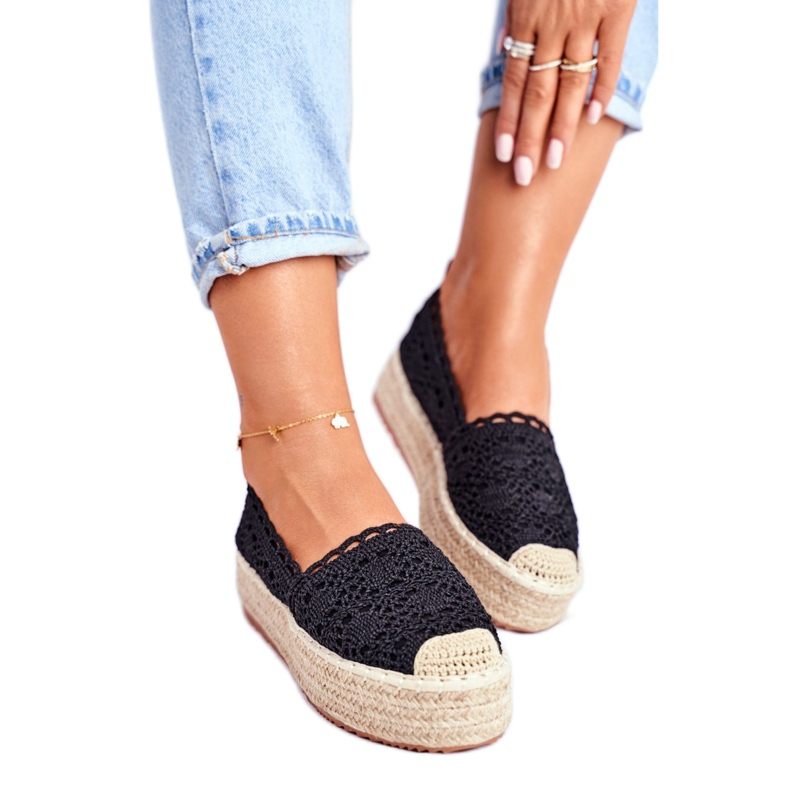 ADY Dame Espadrilles Blonder Sort Desante Platform brun 1